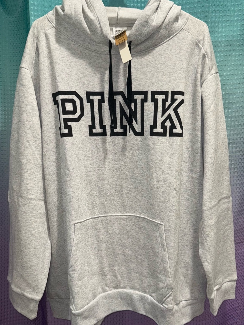 NWT Victoria’s Secret VS PINK XXL Gray Campus Pullover Hoodie